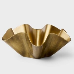NEW STUDIO MCGEE W/ THRESHOLD GOLD BRASS DECORATIVE BOWL